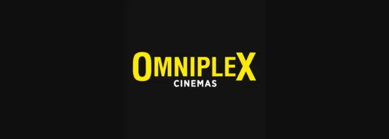 Logo for Omniplex Cinemas. The word “OMNIPLEX” is in bold yellow uppercase letters with the word “CINEMAS” in smaller white uppercase letters underneath, set against a black background.